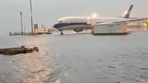 Giliran Bandara di Beijing yang Tergenang Imbas Topan Doksuri