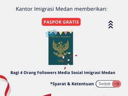 Imigrasi Medan Bikin Undian Paspor Gratis, Begini Cara Dapatkannya