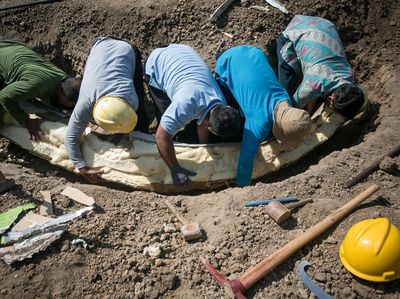 Fosil Gading Gajah Berusia 800 Ribu Tahun Ditemukan di Sragen