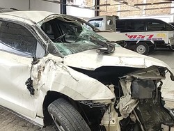 Suzuki Baleno Rendy Kjaernett Remuk Usai Kecelakaan gegara Ban Selip