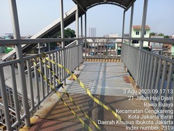 JPO di Daan Mogot yang Bolong gegara Pelat Besinya Dicuri Sudah Ditutup