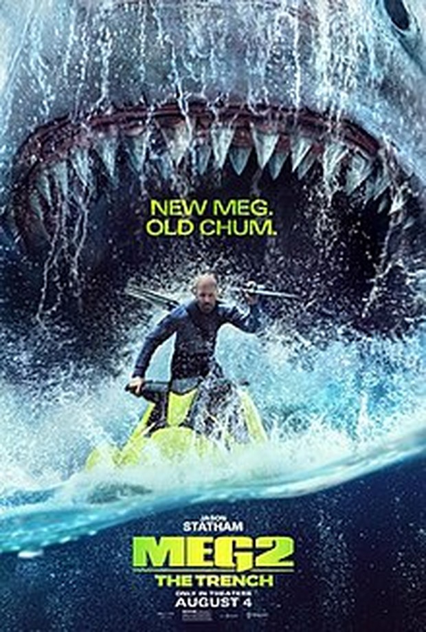 Poster film The Meg 2: The Trench/foto:wikipedia Poster film The Meg 2: The Trench.