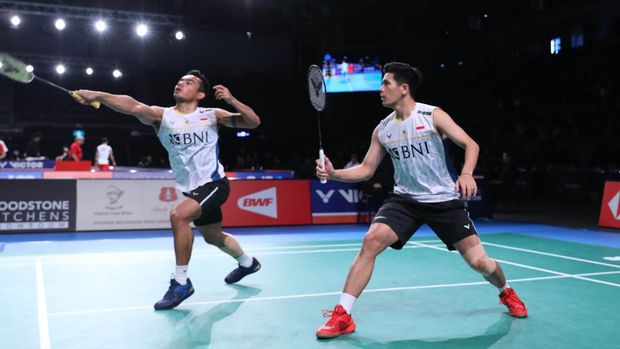 Pramudya Kusumawardana/Yeremia Rambitan Pramudya Kusumawardana/Yeremia Rambitan saat berlaga di Australia Open. (Arsip PBSI)