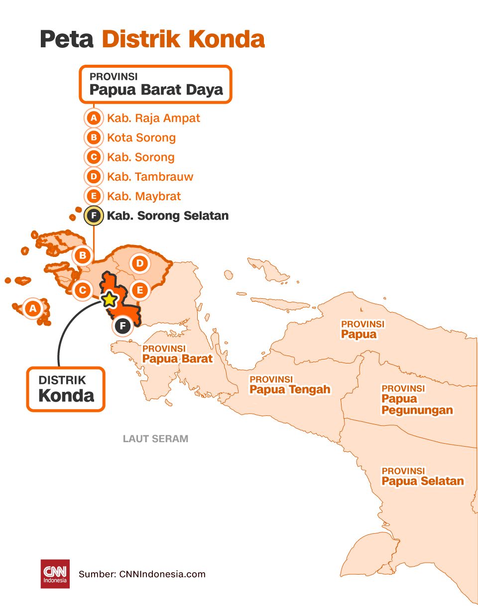 Insert Peta Sorong Selatan Konda