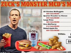 Mark Zuckerberg Tenyata Doyan Makan, Dalam Sehari Lahap 4.000 Kalori