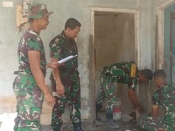 Dandim Badung Sidak Pengerjaan Jalan-Bedah Rumah TMMD di Abiansemal