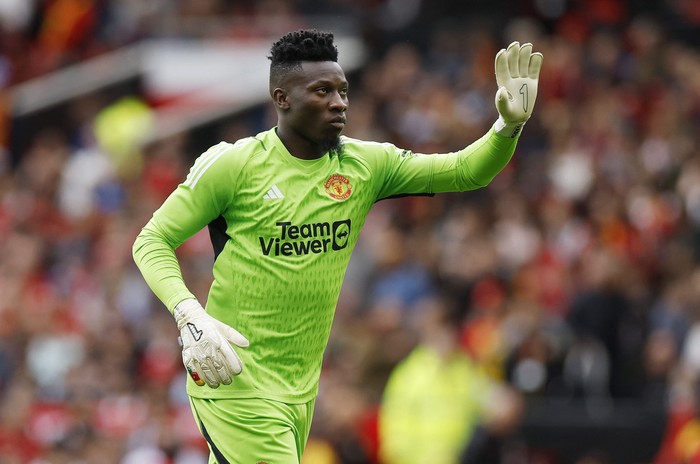 Soccer Football - Pre Season Friendly - Manchester United v RC Lens - Old Trafford, Manchester, Britain - August 5, 2023  Manchester Uniteds Andre Onana before the match Action Images via Reuters/Jason Cairnduff