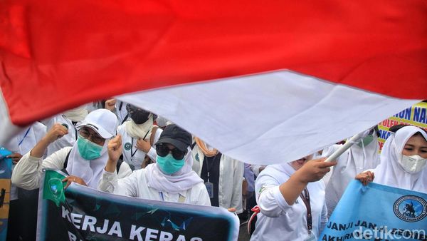 Nakes hingga Sopir Ambulans Demo Minta Diangkat Jadi ASN