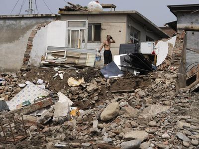 Penampakan Rumah Warga di China Hancur Usai Diterjang Topan Doksuri