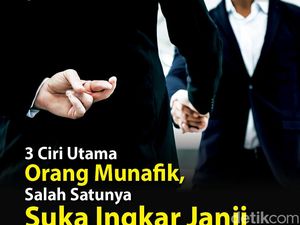 Infografis: 3 Ciri Orang Munafik Infografis: 3 Ciri Orang Munafik