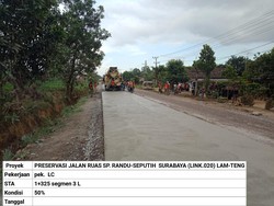 Ini Kabar Perbaikan Jalan Rusak Bak Kubangan di Lampung Tengah