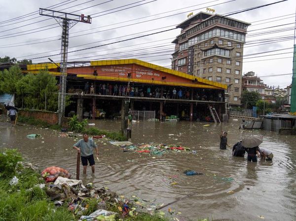 Penampakan Banjir Rendam Ibu Kota Nepal