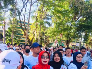 Relawan Sandi Meriahkan Jalan Santai HUT RI dan HUT Sulsel Relawan Sandi Meriahkan Jalan Santai HUT RI dan HUT Sulsel