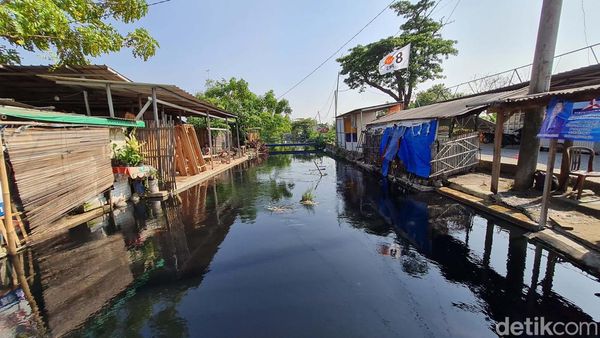 Tercemar Limbah, Kali Cilemahabang Bekasi Hitam Pekat