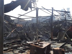 Sudah Padam, Begini Kondisi Pasar Kambing Tanah Abang Usai Kebakaran