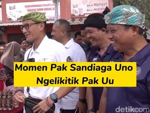 Momen Lucu Sandiaga Uno Gelitik Perut Wagub Uu