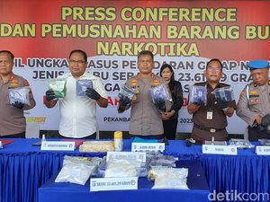 Polisi Tangkap 6 Pengedar di Riau, 23 Kg Sabu Disita