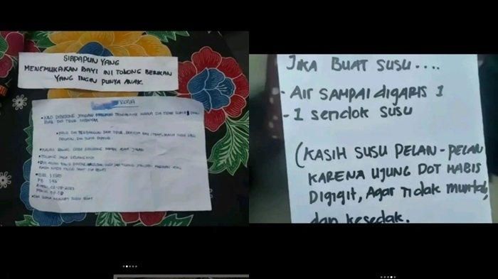 Surat bayi yang ditinggalkan di halte bus