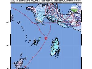 Gempa Terkini M 5,5 Guncang Kepulauan Aru Maluku, Terasa Kuat di Dobo Gempa Terkini M 5,5 Guncang Kepulauan Aru Maluku, Terasa Kuat di Dobo