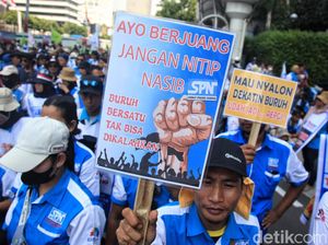Buruh Berencana Demo hingga Malam, Polisi Minta Massa Ikuti Aturan Buruh Berencana Demo hingga Malam, Polisi Minta Massa Ikuti Aturan