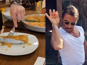 Salt Bae Sajikan Baklava dengan Gaya Unik, Netizen Sebut Lebay
