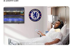 Meme Reece James jalani meeting bersama skuad Chelsea... sambil dirawat (Internet/oddsbible)