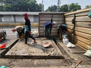 Pelan-pelan, Ada Bongkaran Box Cluvert di Sisimangaraja Jaksel