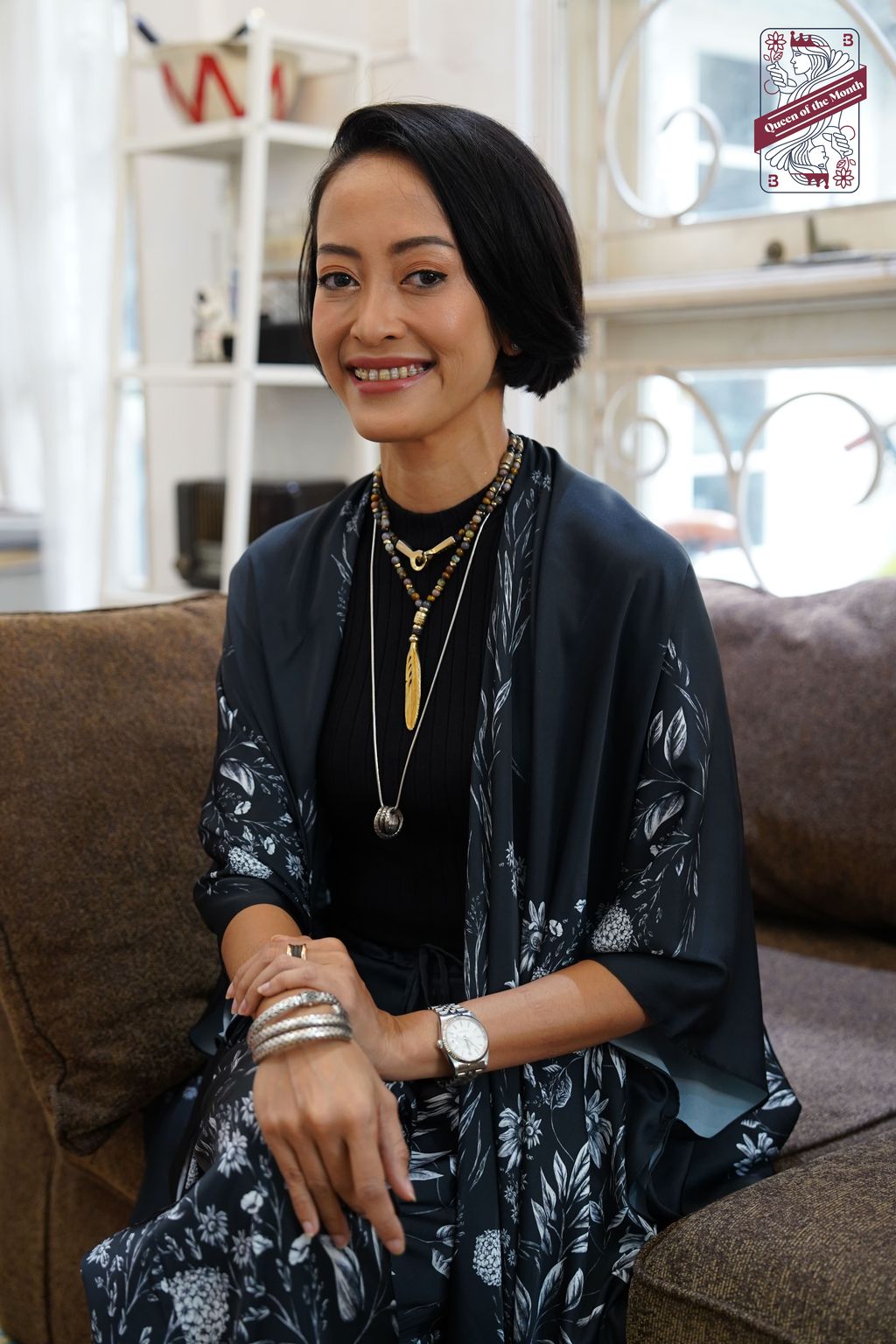 Nonita Respati mengenakan busana Purana