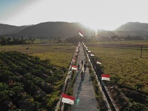 78 Bendera Merah Putih Berkibar di Dusun Pejaten Kulonprogo