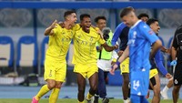 Cristiano Ronaldo cetak brace untuk kemenangan Al Nassr atas Al Hilal 2-1 di King Fahd Stadium, Taif pada final Liga Champions Arab, Sabtu (12/8) malam WIB (Reuters)