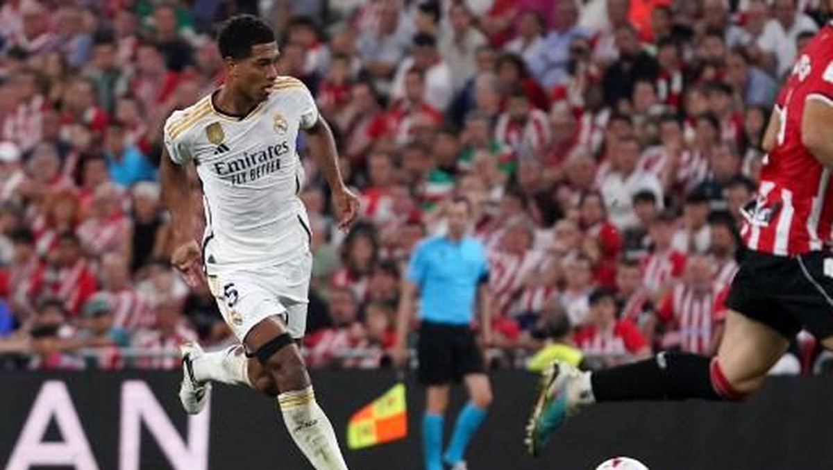 Jude Bellingham tampil apik di laga kontra Athletic Bilbao (Foto: AFP/CESAR MANSO)