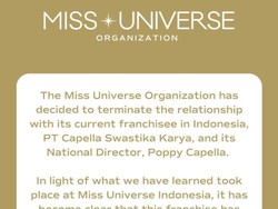 Miss Universe Organization Putus Kontrak Pemegang Lisensi Indonesia