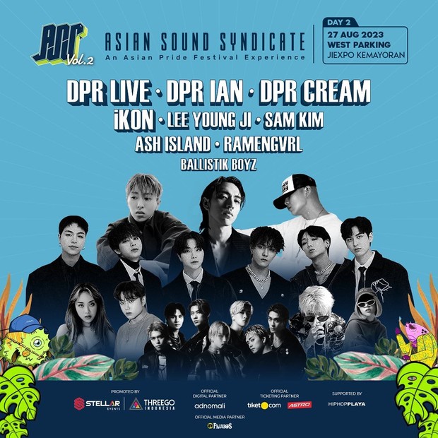 Poster festival 'Asian Sound Syndicate Vol. 2' Day 2/ Foto: instagram.com/asiansoundsyndicate.id Poster festival 'Asian Sound Syndicate Vol. 2' Day 2