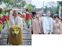 Mau Nikahi Wanita Subang, Pria Jepang Tegang Saat Naik Sisingaan