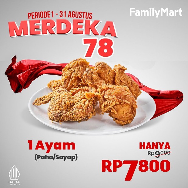 Promo 17 Agustusan dari Familymart/Foto: Instagram.com/@familymartid Promo 17 Agustusan dari Familymart/Foto: Instagram.com/@familymartid