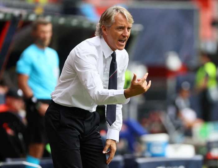 FILE PHOTO: Soccer Football - UEFA Nations League - Third Place Play Off - Netherlands v Italy -  De Grolsch Veste, Enschede, Netherlands. Roberto Mancini has resigned as head coach of the Italian national team, the countrys football federation (FIGC) said on Sunday Aug 13, 2023. REUTERS/Wolfgang Rattay/File Photo