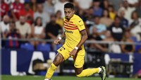 Raphinha alami cedera hamstring. Itu dideritanya pada laga Barca kontra Sevilla 30 September (AP)