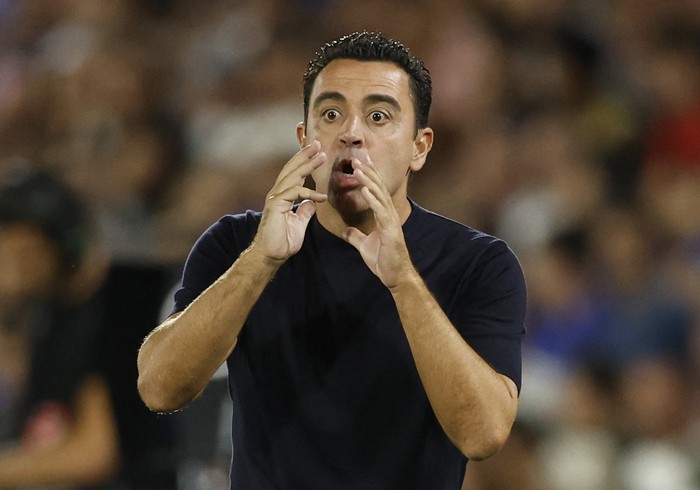 Soccer Football - Spain - LaLiga - Getafe v FC Barcelona - Coliseum Alfonso Perez, Getafe, Spain - August 13, 2023  FC Barcelona coach Xavi REUTERS/Juan Medina