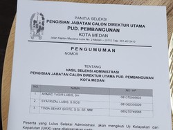 3 Calon Dirut PUD Pembangunan Medan Ikut Uji Kelayakan dan Kepatutan