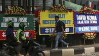 Mario Dandy Disidang, PN Jaksel Penuh Karangan Bunga