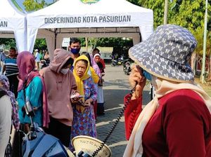 Ratusan Warga Kota Pasuruan Antusias Serbu Pasar Murah Sambut HUT RI