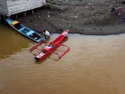 Sungai Sagea Halteng Tercemar Aktivitas Tambang, Warga Krisis Air Bersih