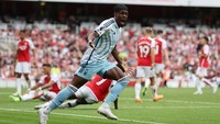 4. Dalam debutnya untuk Nottingham Forest, Anthony Elanga mencatatkan top speed yang membuatnya berada di posisi keempat daftar ini.  Foto: REUTERS/DAVID KLEIN
