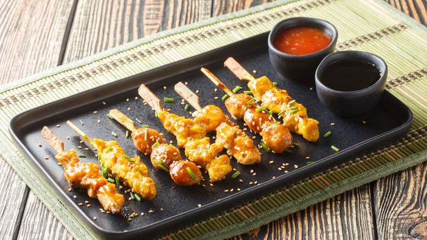 Ilustrasi sate bakso
