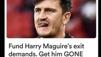 Maguire kabarnya enggan pergi ke West Ham karena perkara uang. Jika benar demikian, sampai ada fans MU yang menggalang dana buat Maguire agar benar-benar angkat kaki. Foto: dok. Internet/Twitter