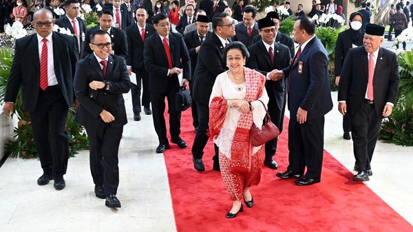 Megawati Berkebaya Nuansa Merah Putih di Sidang Tahunan 2023
