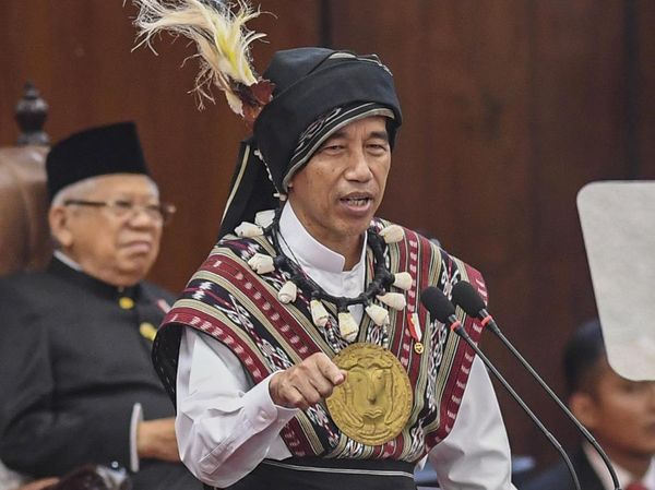 Potret Jokowi Saat Pidato Kenegaraan di Sidang Tahunan MPR