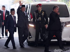 Mesranya Prabowo-Cak Imin Tiba Bersamaan di Sidang Tahunan MPR