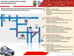 Lalin Sekitar TMP Kalibata Dialihkan Jelang Renungan Suci Malam Ini