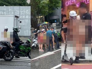 Bikin Geger, Bule Cuma Pakai Bikini Jalan-jalan di Tengah Kota Seoul